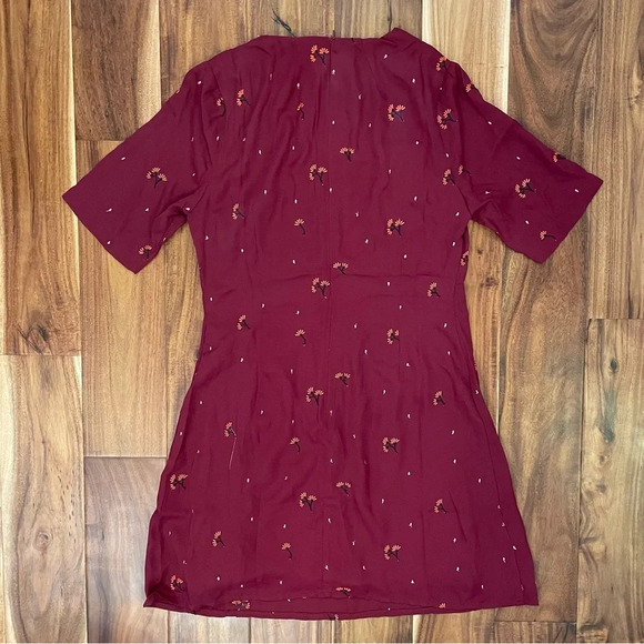 Honey Belle Women Short Sleeve Mini Dress Floral Print Red Medium New - Picture 9 of 14